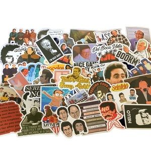 Pack of 10 random Seinfeld vinyl stickers